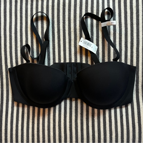 Gap Body multi-way strapless t-shirt bra black 34C NWT - Picture 2 of 6